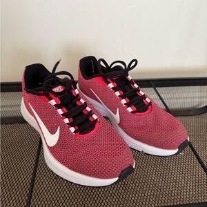 Nike pink and White womens running shoes
